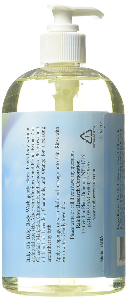 Rainbow Research Baby Scented Body Wash 16 fl oz - Gentle Herbal Cleanser for Delicate Skin