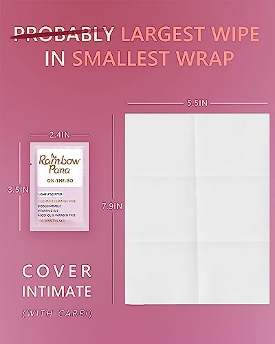 RainbowPana Feminine Wipes – 240 Count, On-The-Go, Flushable
