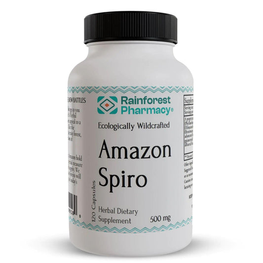 Rainforest Pharmacy Spiro Natural Herbal Supplement - 120 Vegetarian Capsules (500 mg) - Wildcrafted Amazonian Herbs - Non-GMO BritishVita | Premium UK Vitamins & Wellness Supplements