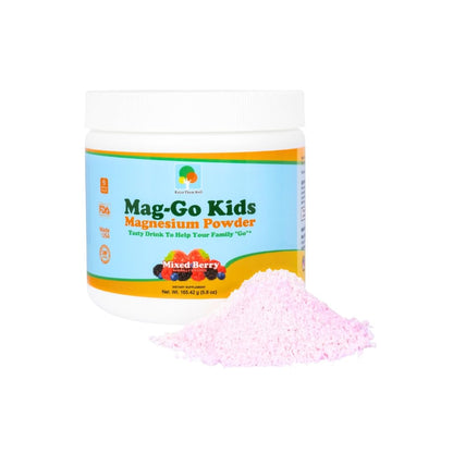 Raise Them Well Mag-Go Kids Magnesium Powder – Constipation Relief, Mixed Berry, 90 Servings