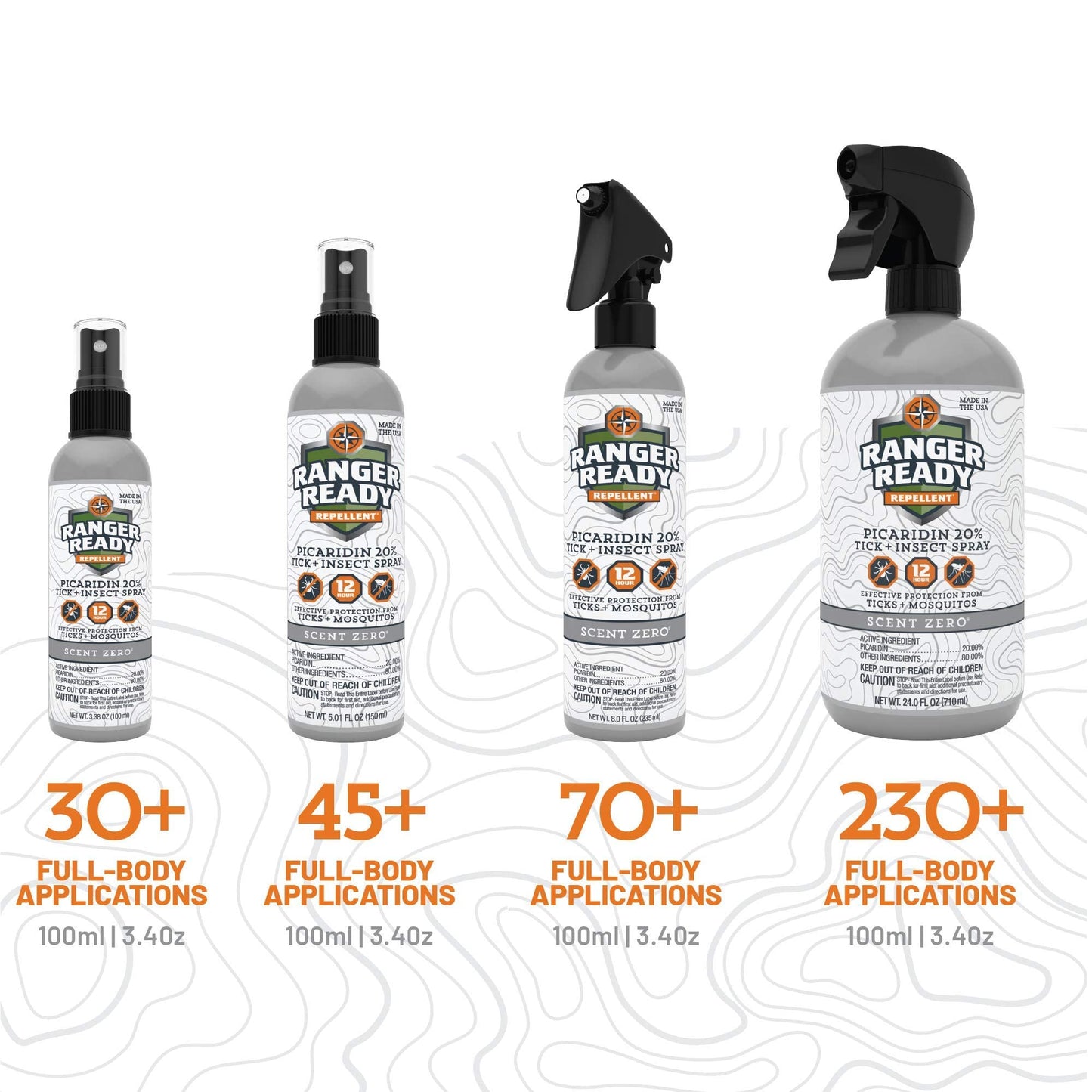 Ranger Ready Picaridin Night Sky Bug Spray – Deet-Free Tick & Mosquito Repellent (8 oz)