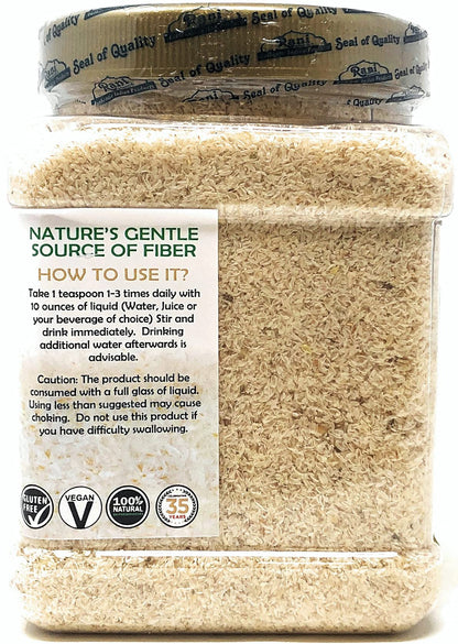 Rani Organics Psyllium Whole Husk Powder (Isabgol) – USDA Organic Dietary Fiber, 9.8oz Jar
