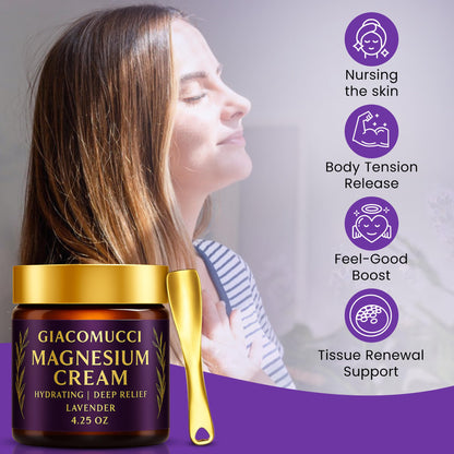 Magnesium Cream for Nighttime Relief - Magnesium Chloride Body Balm - Sleep Support