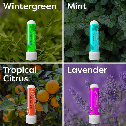 Rapid-K Nasal Sticks 4 Pack – Mint, Lavender, Tropical & Wintermint Inhalers for Quick Breathing Comfort