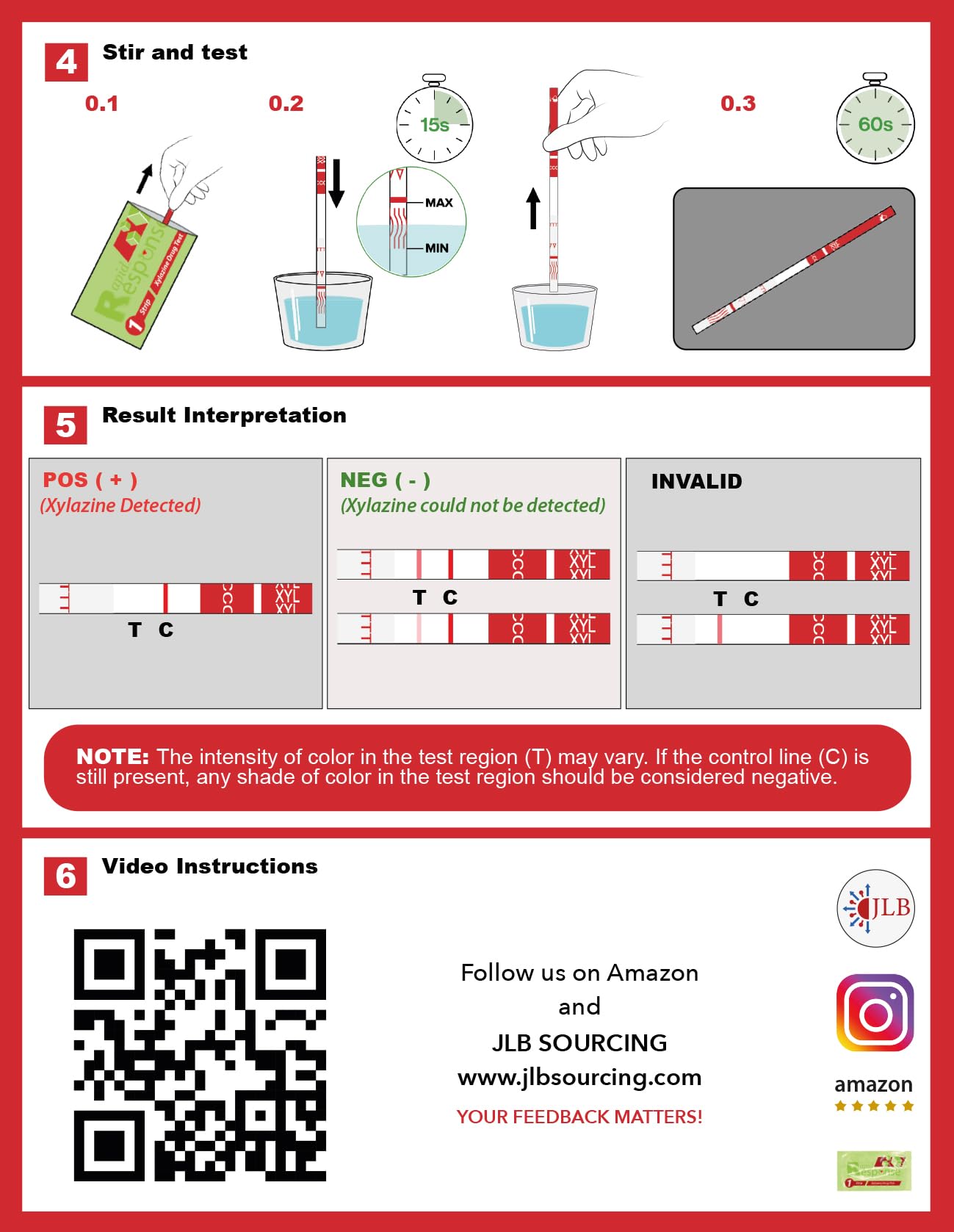 Rapid Response 2.0 Xylazine Test Strips (5 Pack) | Detect Xylazine in Liquids & Powders