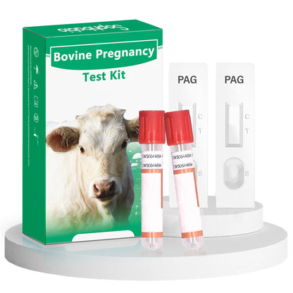Bovine Pregnancy Test Kit - 2 Tests, Rapid 5-20 Minute Results for Dairy & Beef Cows