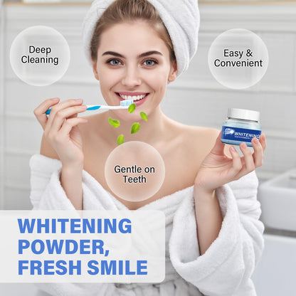 Teeth Whitening Powder - No Sensitivity, Enamel Safe | Coffee & Tea Stains
