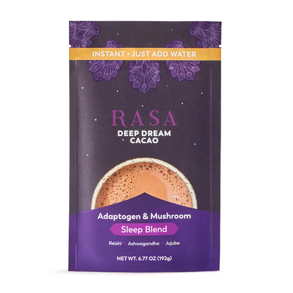 Rasa Deep Dream Cacao – Adaptogenic Sleep Blend | Vegan, Gluten Free with Reishi + Ashwagandha + Jujube (6.77 oz / 24 Servings)
