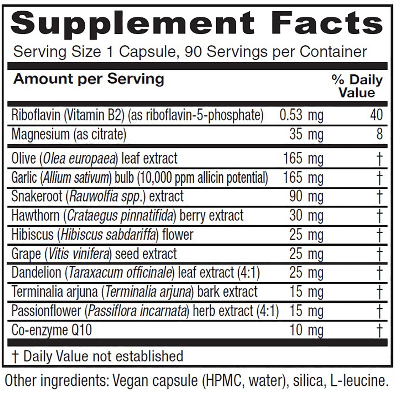 Vitanica Rauwolfia Extra - Heart Health Supplement with Magnesium, CoQ10 & Snakeroot (90 Vegan Caps)