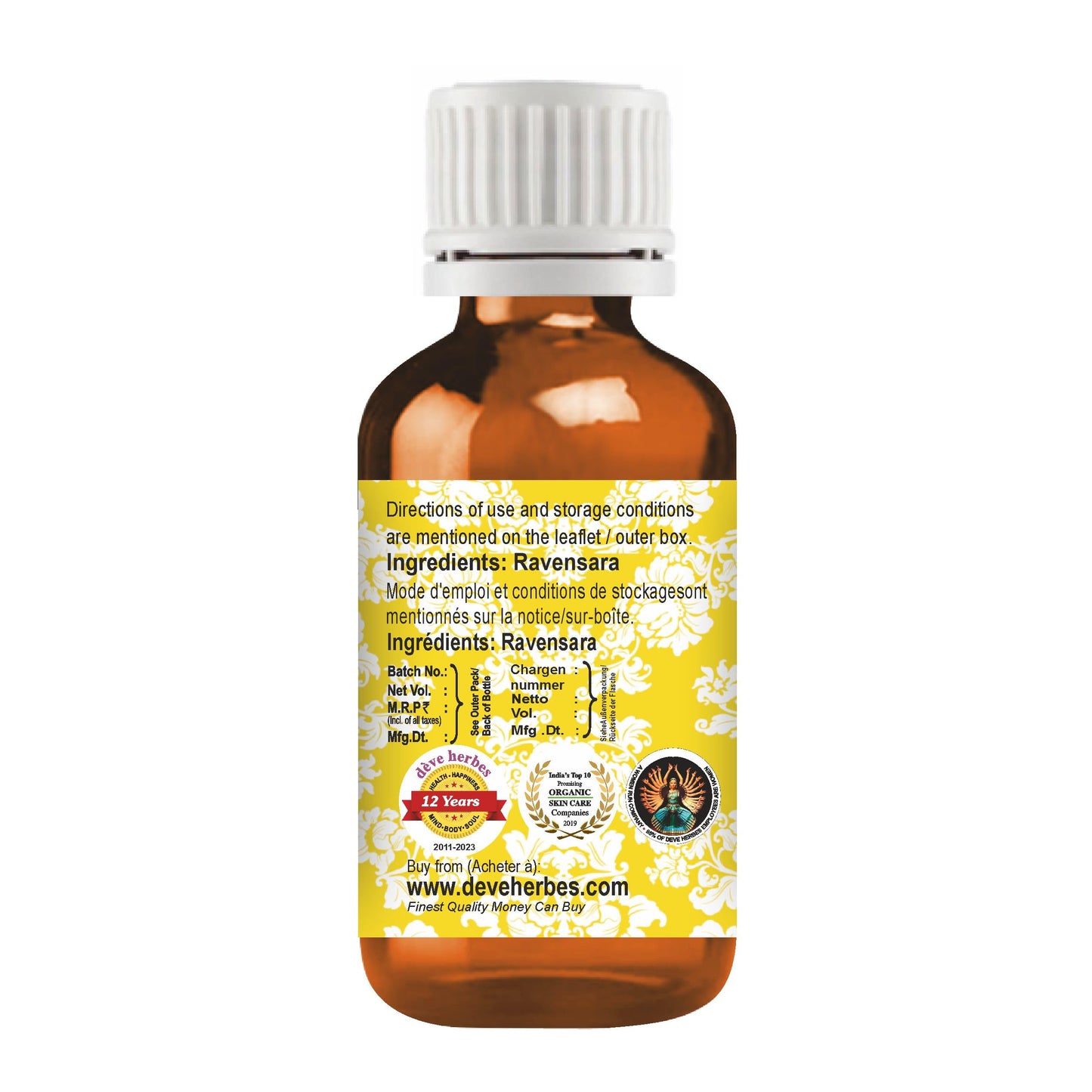 Ravensara Essential Oil (Ravensara aromatica) 10ml – Pure, Steam Distilled | dève herbes