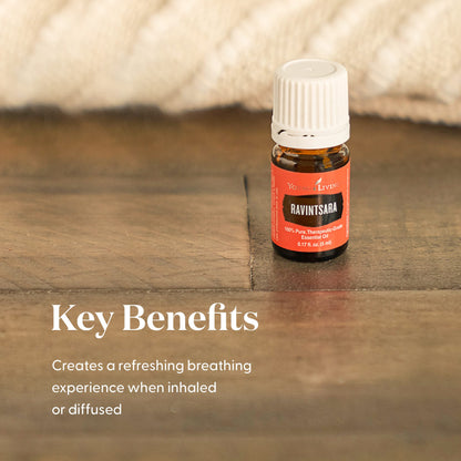 Young Living Ravintsara Essential Oil 5ml | Invigorating Aroma for Yoga, Meditation & Healthy-Looking Skin