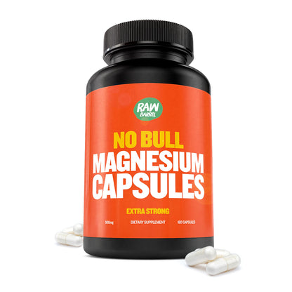 Raw Barrel No Bull Magnesium Capsules - Citrate & Oxide for Sleep (500g)