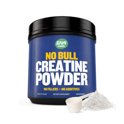 Raw Barrel No Bull Creatine Powder 500g | Monohydrate Creatine for Fast Recovery, Strength & Muscle