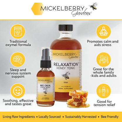 Mickelberry Gardens Relaxation Honey Tonic – Natural Tension Relief & Sleep Support (4 Oz)