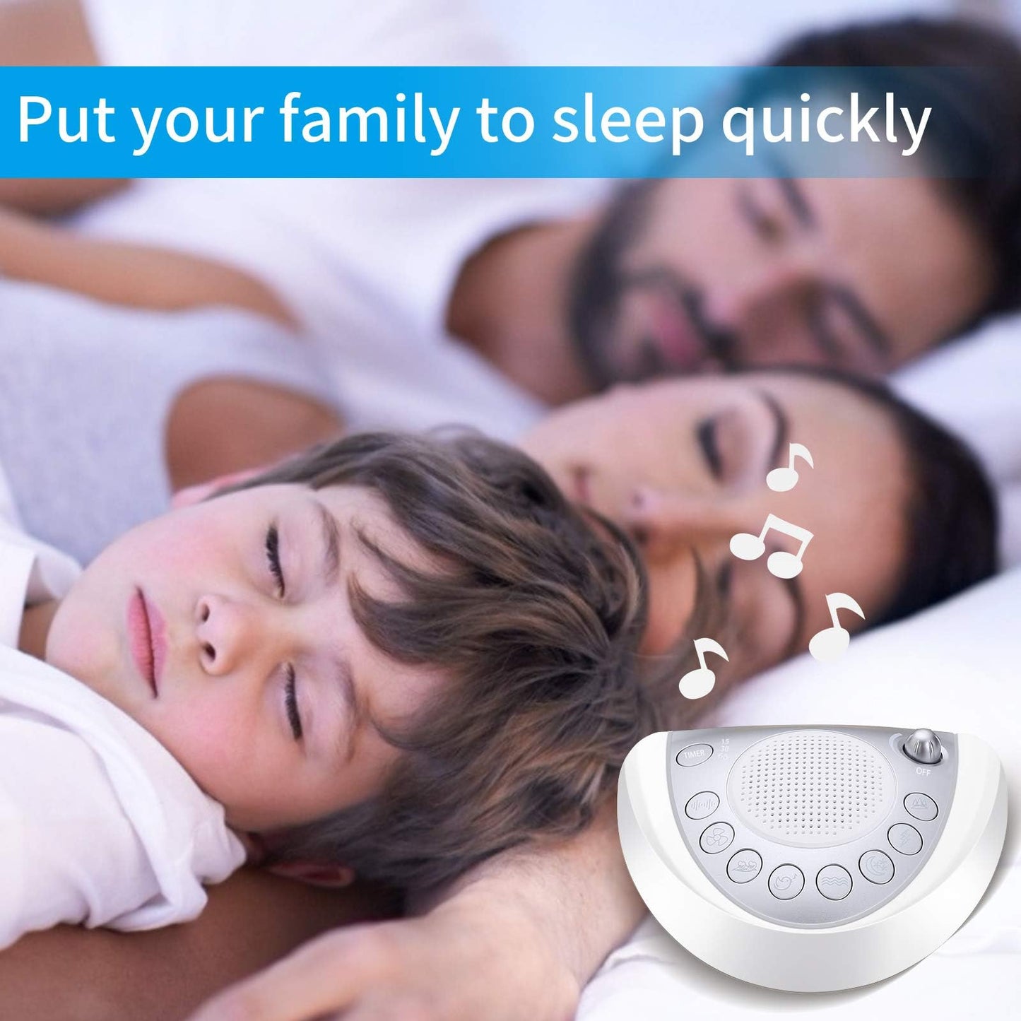 Raynic White Noise Machine — Portable Sleep Sound Machine with 24 Sounds