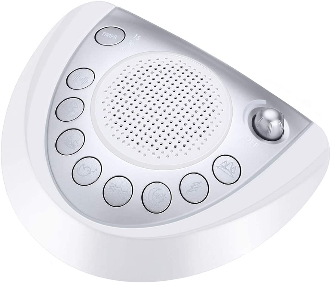 Raynic White Noise Machine — Portable Sleep Sound Machine with 24 Sounds
