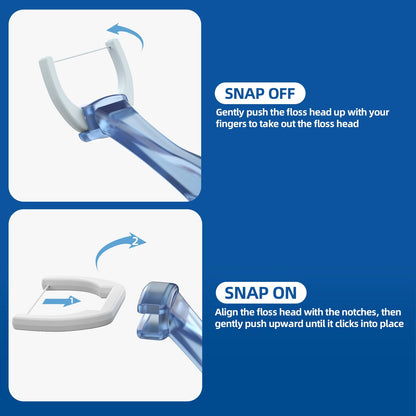 RAZOKO Dental Flosser Kit – Extra-Strong, 2 Handles, 240 Refills, PFAS-Free