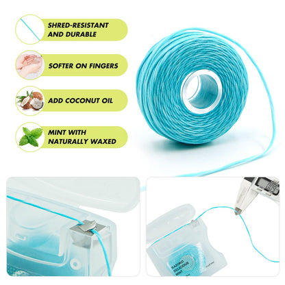 RAZOKO Coconut Oil Infused Woven Dental Floss – Vegan, Cruelty-Free, Mint (33 Yds x 1)