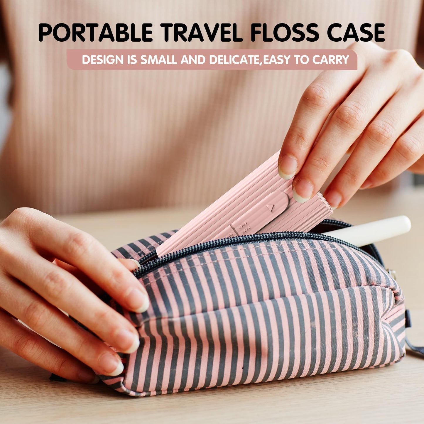 RAZOKO Portable Dental Floss Case – 2PCS, 10 Picks, Travel Dispenser