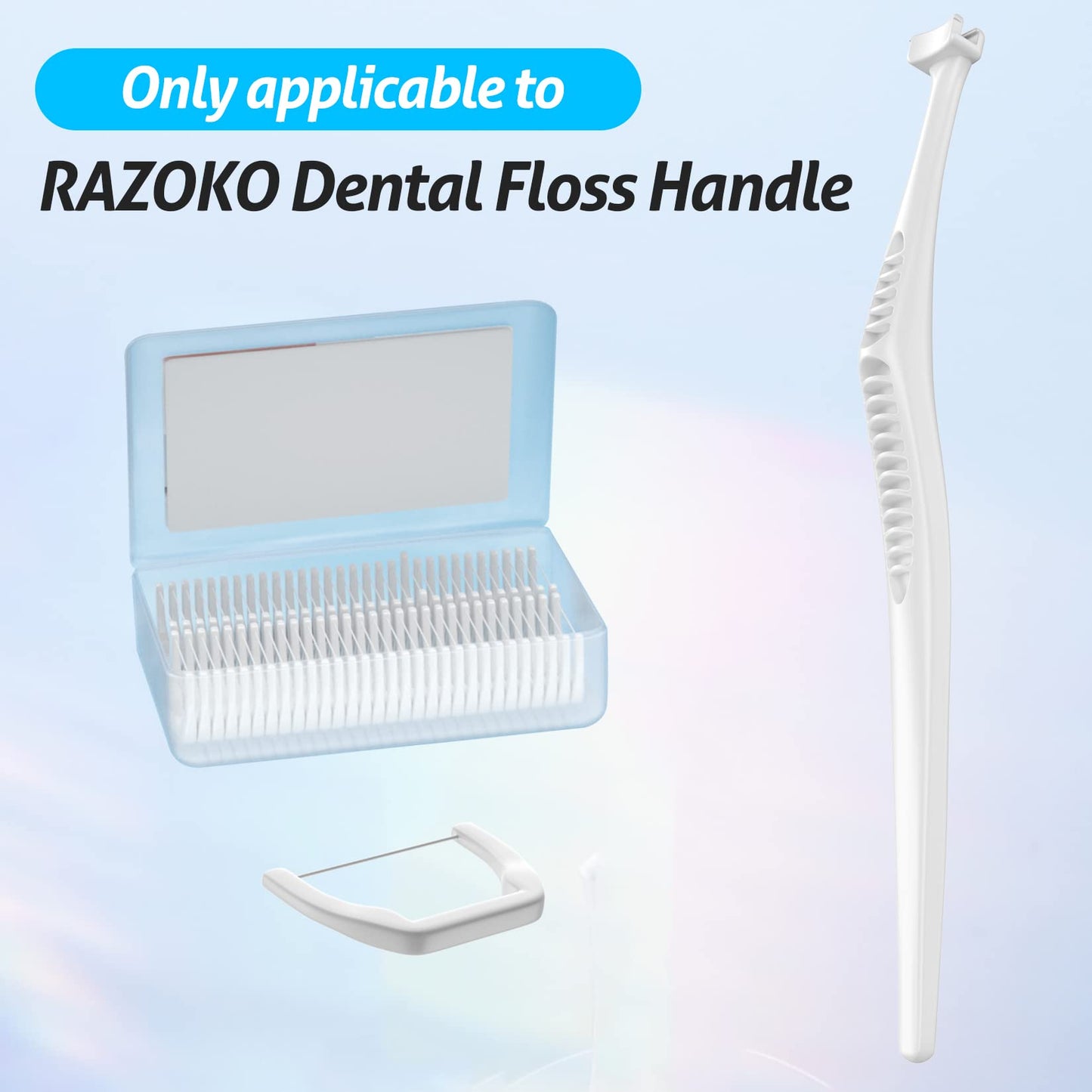 RAZOKO Disposable Snap-On Flosser Refill Heads – 180 Count | Fits RAZOKO Dental Floss Handle
