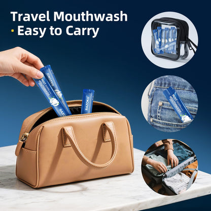 RAZOKO Mouthwash Travel Size Strips – Alcohol & Fluoride Free, Portable Fresh Mint