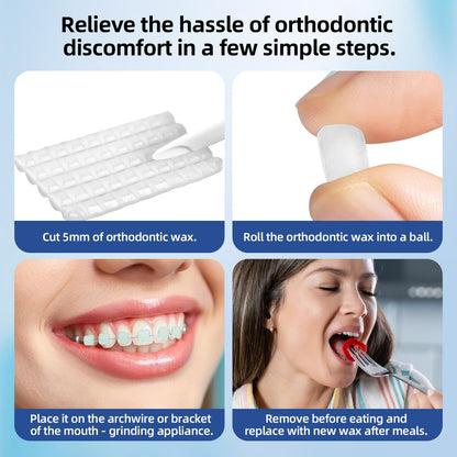 RAZOKO Orthodontic Wax for Braces & Aligners | Pre-cut Dental Wax Strips