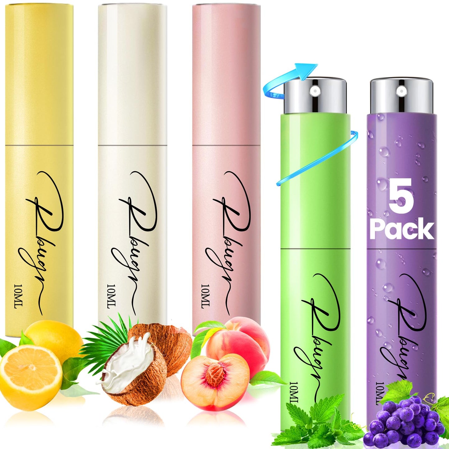 RBUGR Breath Spray 5 Pcs Pack – Fresh Breath, Portable Dry Mouth Spray (10 ml/0.33 fl oz)