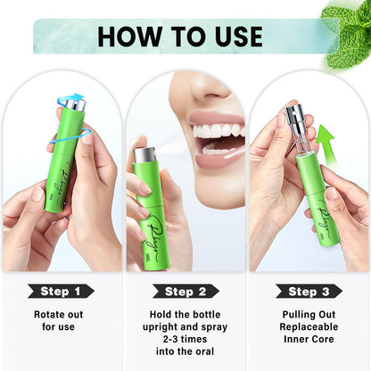 RBUGR Breath Spray 5 Pcs Pack – Fresh Breath, Portable Dry Mouth Spray (10 ml/0.33 fl oz)