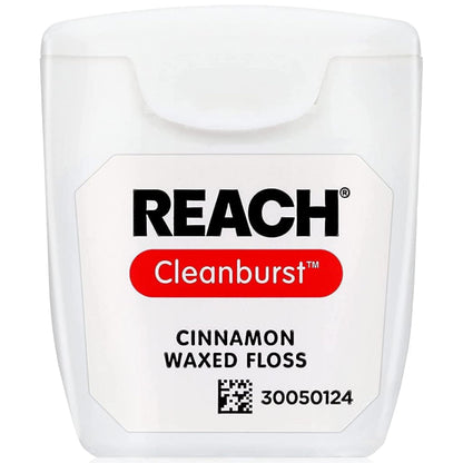 Reach Cleanburst Cinnamon Waxed Dental Floss - 55 Yards (Pack of 12)
