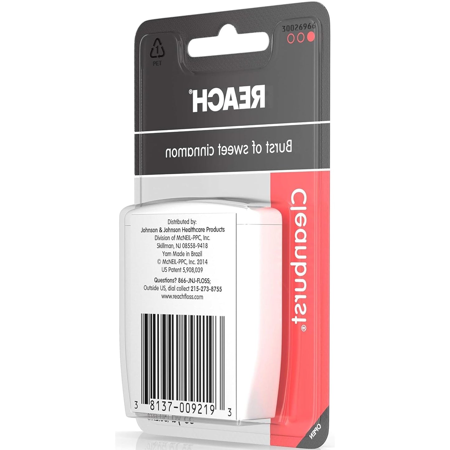 Reach Cleanburst Cinnamon Waxed Dental Floss - 55 Yards (Pack of 12)