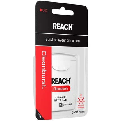 REACH Cleanburst Waxed Floss Cinnamon 55 Yards Pack of 8