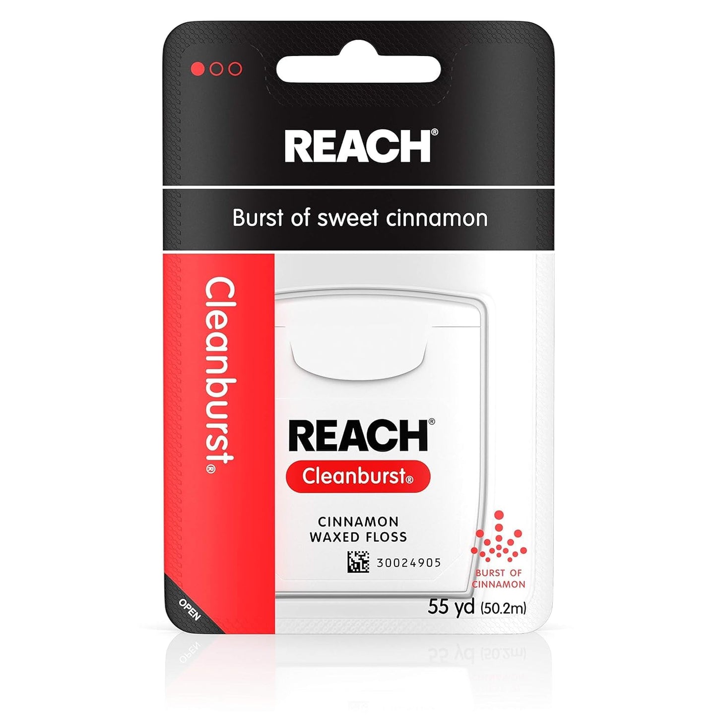 REACH Cleanburst Waxed Floss Cinnamon 55 Yards Pack of 8