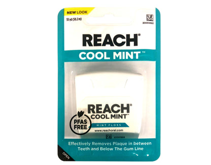 REACH Dental Floss Cool Mint 55 yds – Pack of 4