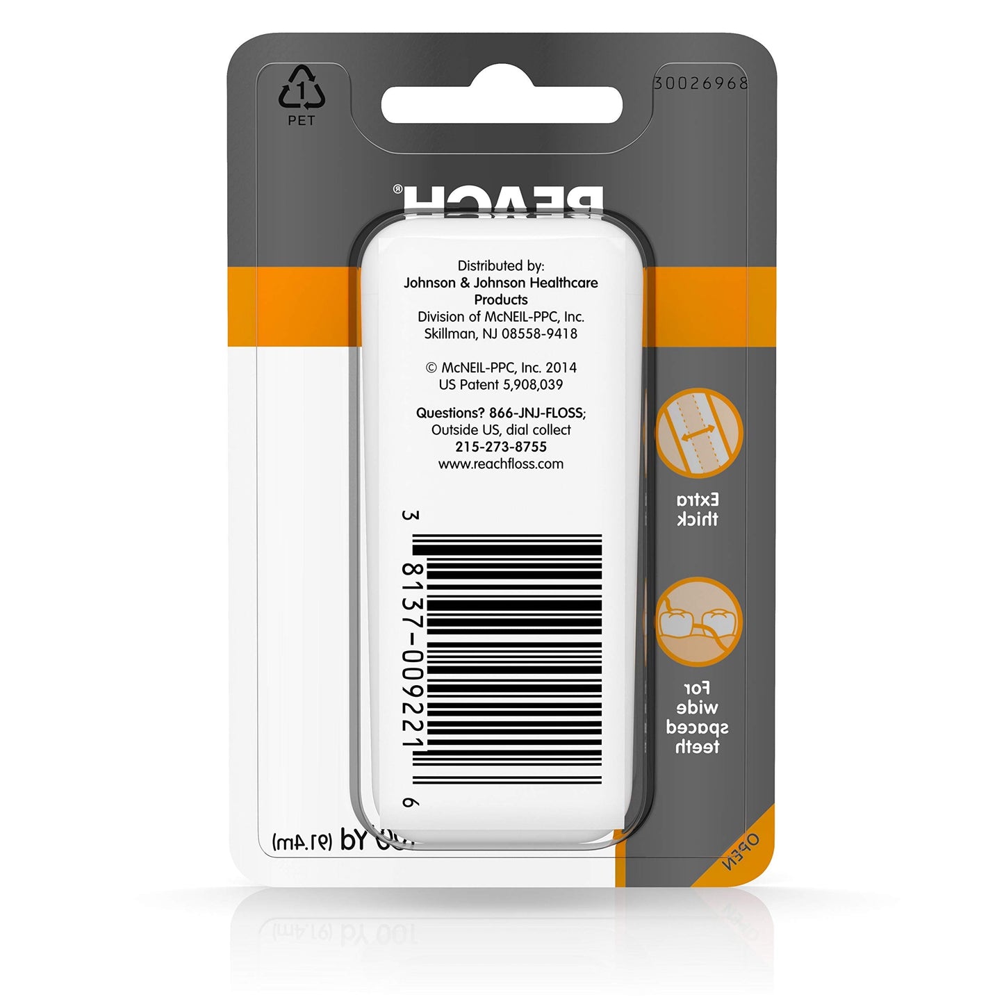 Reach Dentotape Waxed Tape – Unflavored, 100 Yards, Pack of 2
