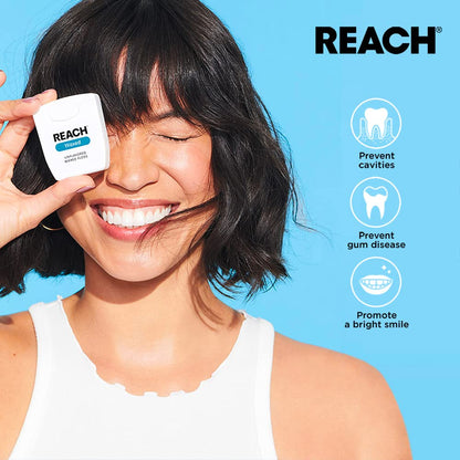 Reach Interdental Floss Mint Waxed 55 yds | Johnson & Johnson