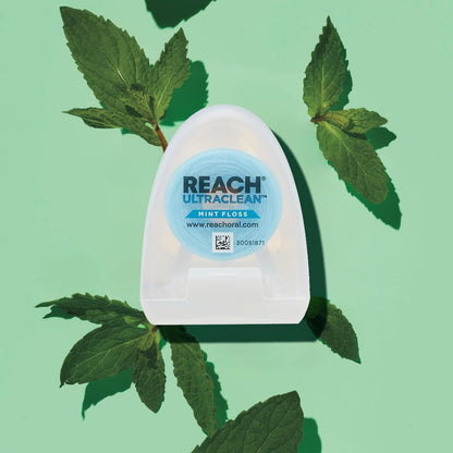REACH Listerine Ultraclean Dental Floss - Pack of 2 | Mint, Gentle on Gums