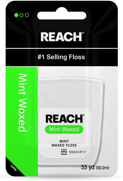 Reach Mint Waxed Dental Floss 55 yd (Pack of 2)