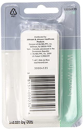 REACH Mint Waxed Floss - 200 Yards (7200 in) Pack of 4