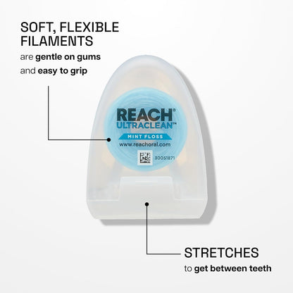 REACH Ultra Clean Floss 30 yd – Pack of 10 | Listerine Ultra Clean Floss