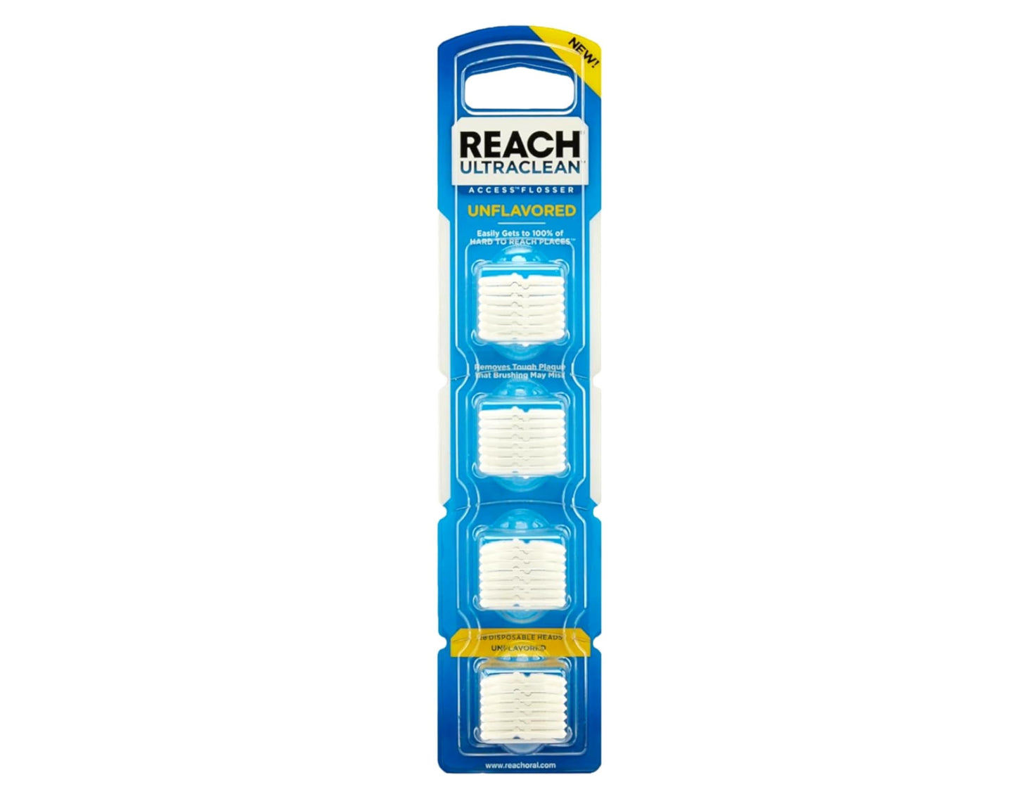 REACH Ultraclean Access Flosser Unflavored Disposable Heads, 28 Count