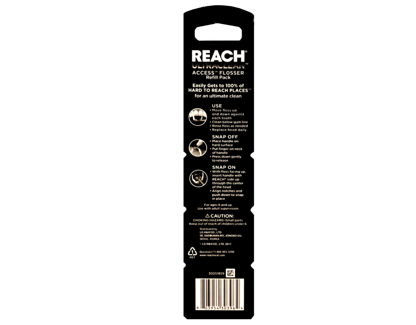 REACH Ultraclean Access Flosser Unflavored Disposable Heads, 28 Count
