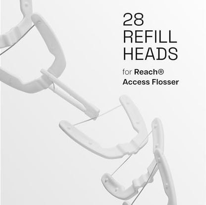 REACH Ultraclean Access Flosser Unflavored Disposable Heads, 28 Count