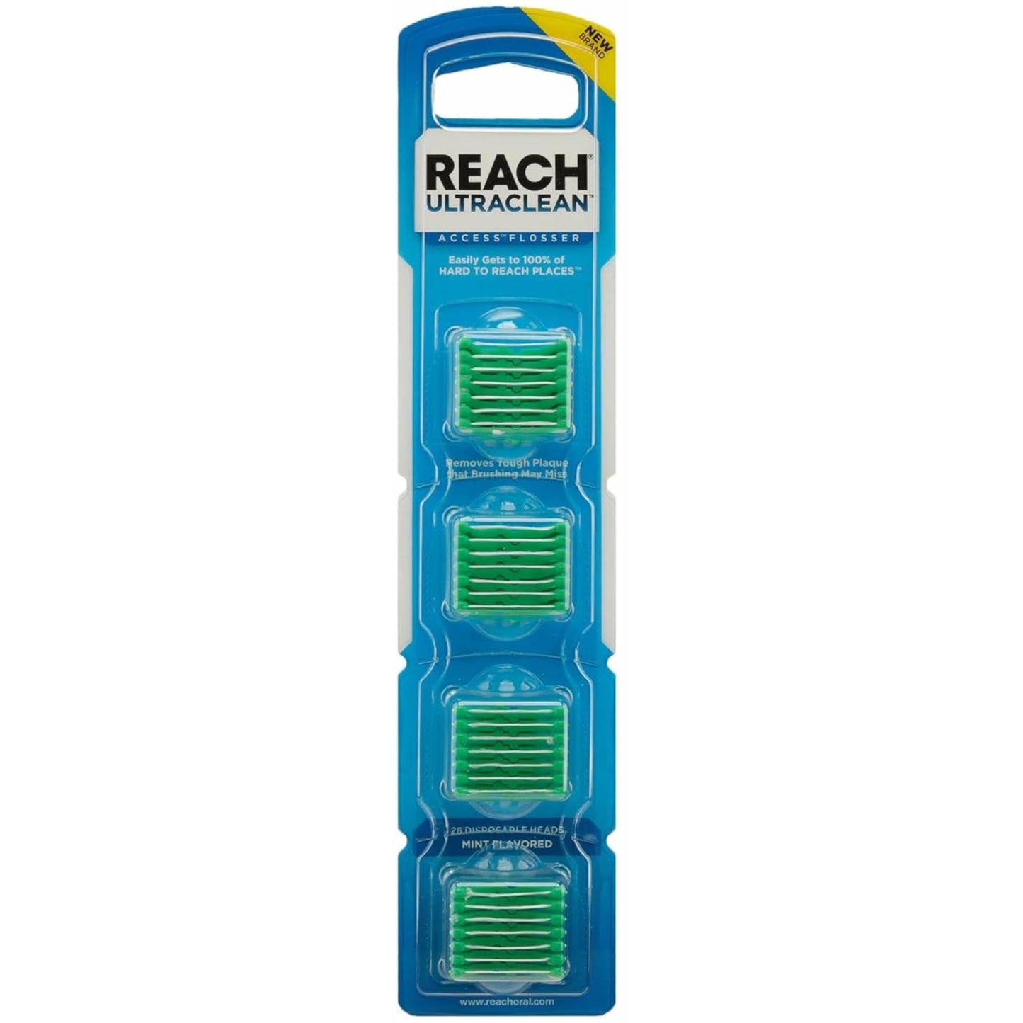 REACH Ultraclean Access Flosser Refill Pack | 28 Mint Floss Heads