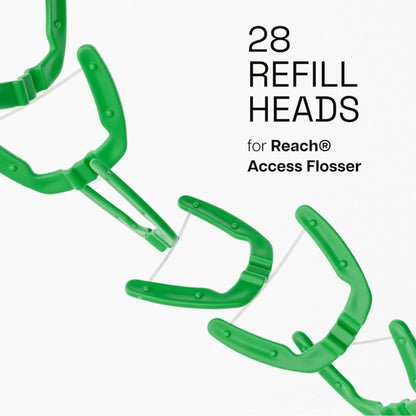 REACH Ultraclean Access Flosser Refill Pack | 28 Mint Floss Heads