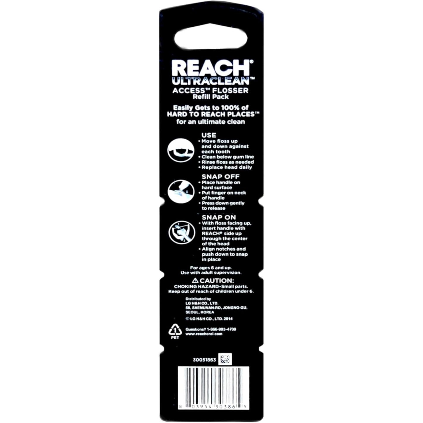 REACH Ultraclean Access Flosser Refill Pack | 28 Mint Floss Heads