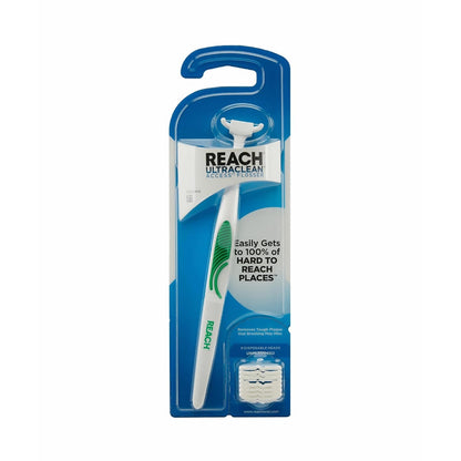 REACH Ultraclean Access Flosser Starter Pack - Durable Yarn Floss & Refills