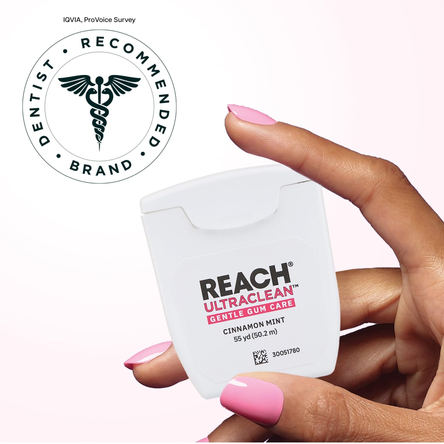 REACH ULTRACLEAN Gentle Gum Care Expanding Floss – PFAS-Free, Cinnamon Mint, 55YD (3-Pack)