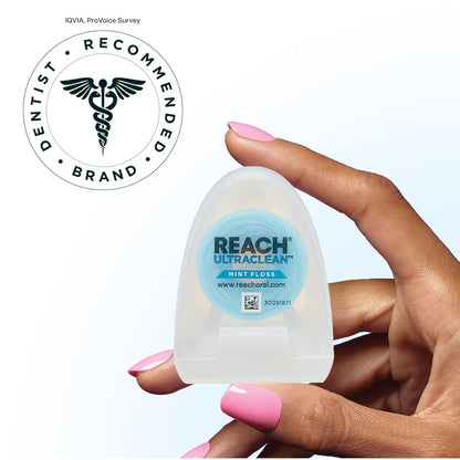 REACH Ultraclean Mint Floss 30 Yards (Pack of 2) | Dentist-Approved Floss