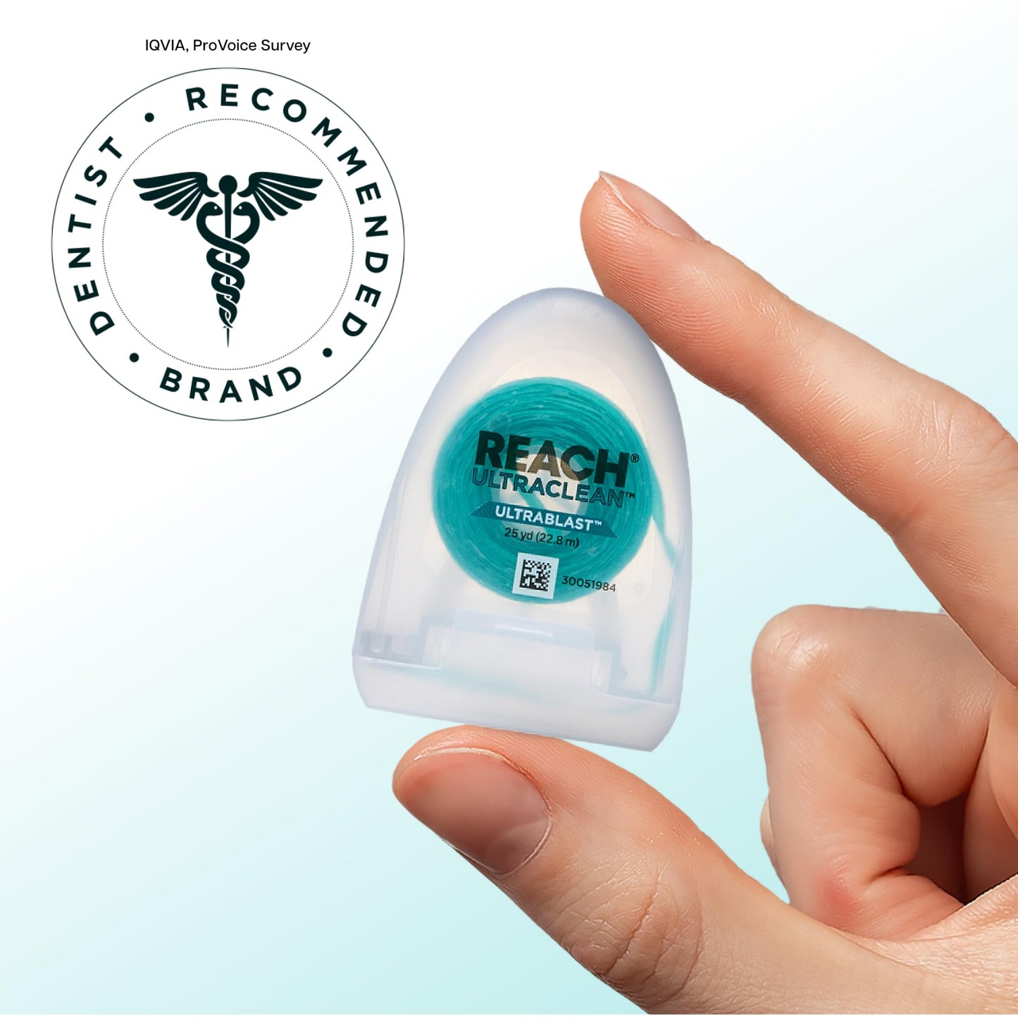 REACH Ultraclean Ultrablast Dental Floss – Cool Mint, 3-Pack, 25 YD