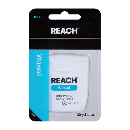 Reach Unflavored Waxed Dental Floss – ADA Accepted, 55 yds, Pack of 3